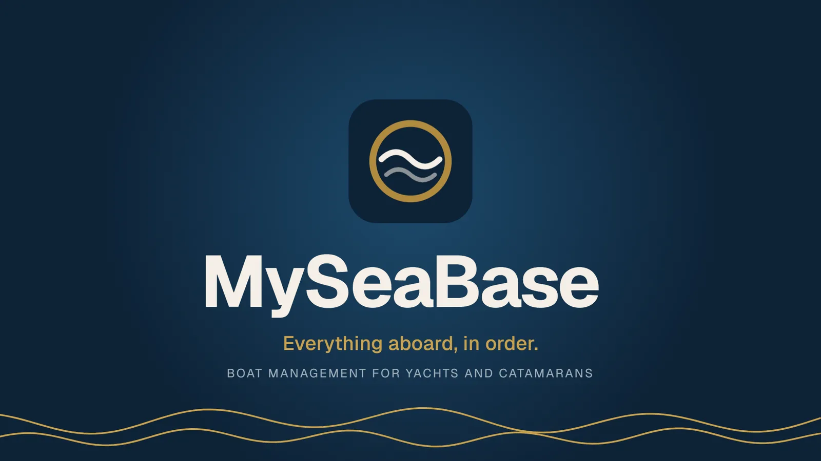 Brasslog film poster: the Brasslog mark over a wave line on navy